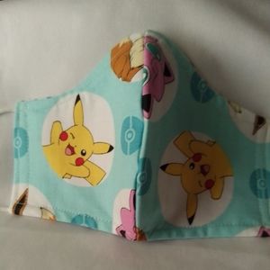 Handmade 3 layers face mask reversible